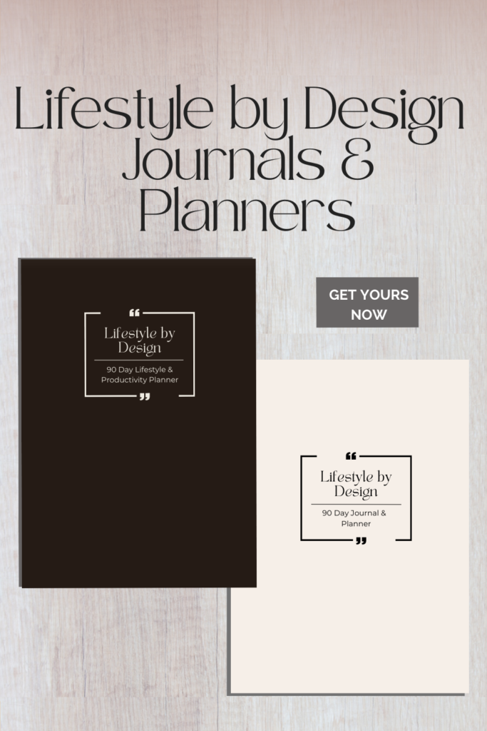 Lifestyle design journals and planners