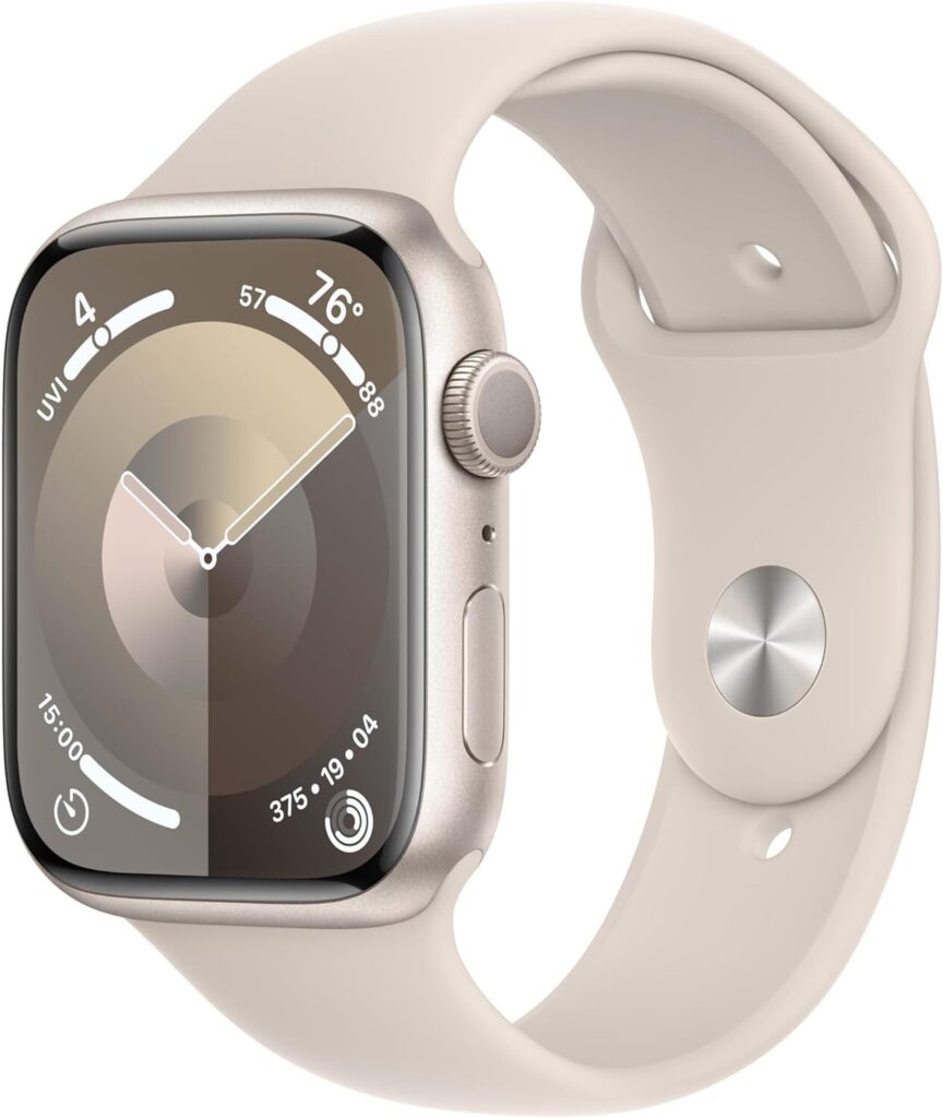 Apple Watch Series 9- a smart watch with a white band