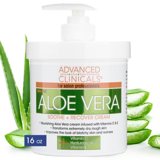Advanced Clinicals Aloe Vera Lotion for Sun Burn Recovery