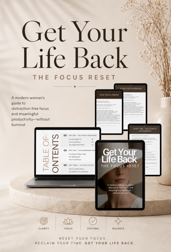 A cover photo of GET YOUR LIFE BACK : THE FOCUS RESET