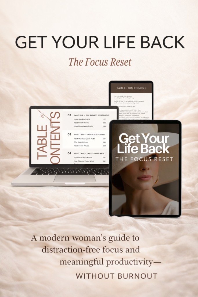 A workbook that helps youget your life back and reset your focus