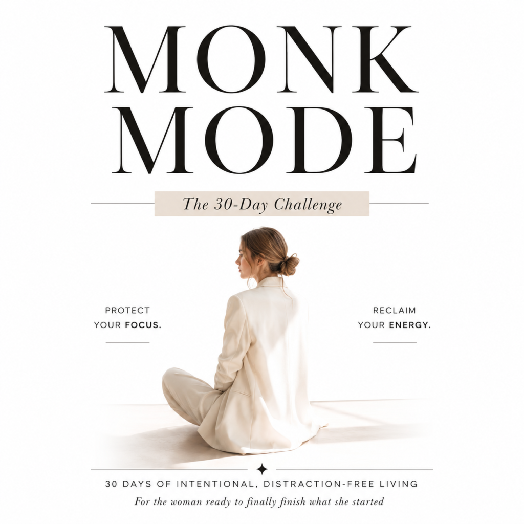 Monk Mode the 30 day challenge Workbook
