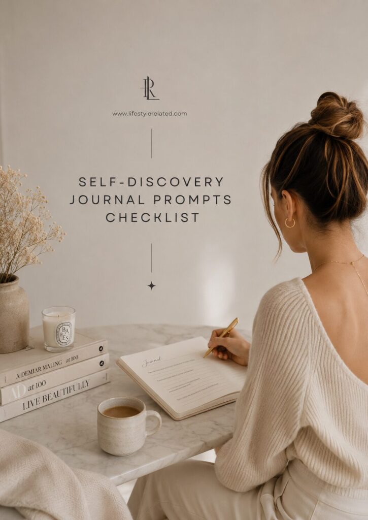THE FREEBIE The cover for Self Discovery Journal Prompts workbook
