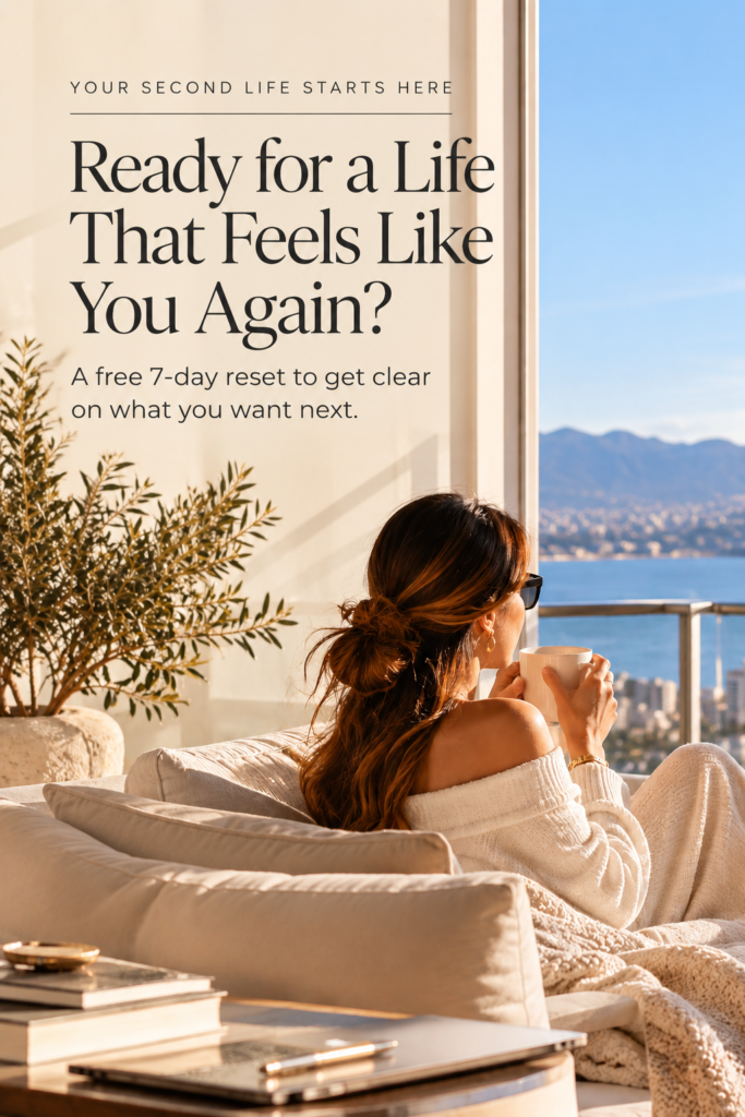 Editorial image of a woman enjoying her second life