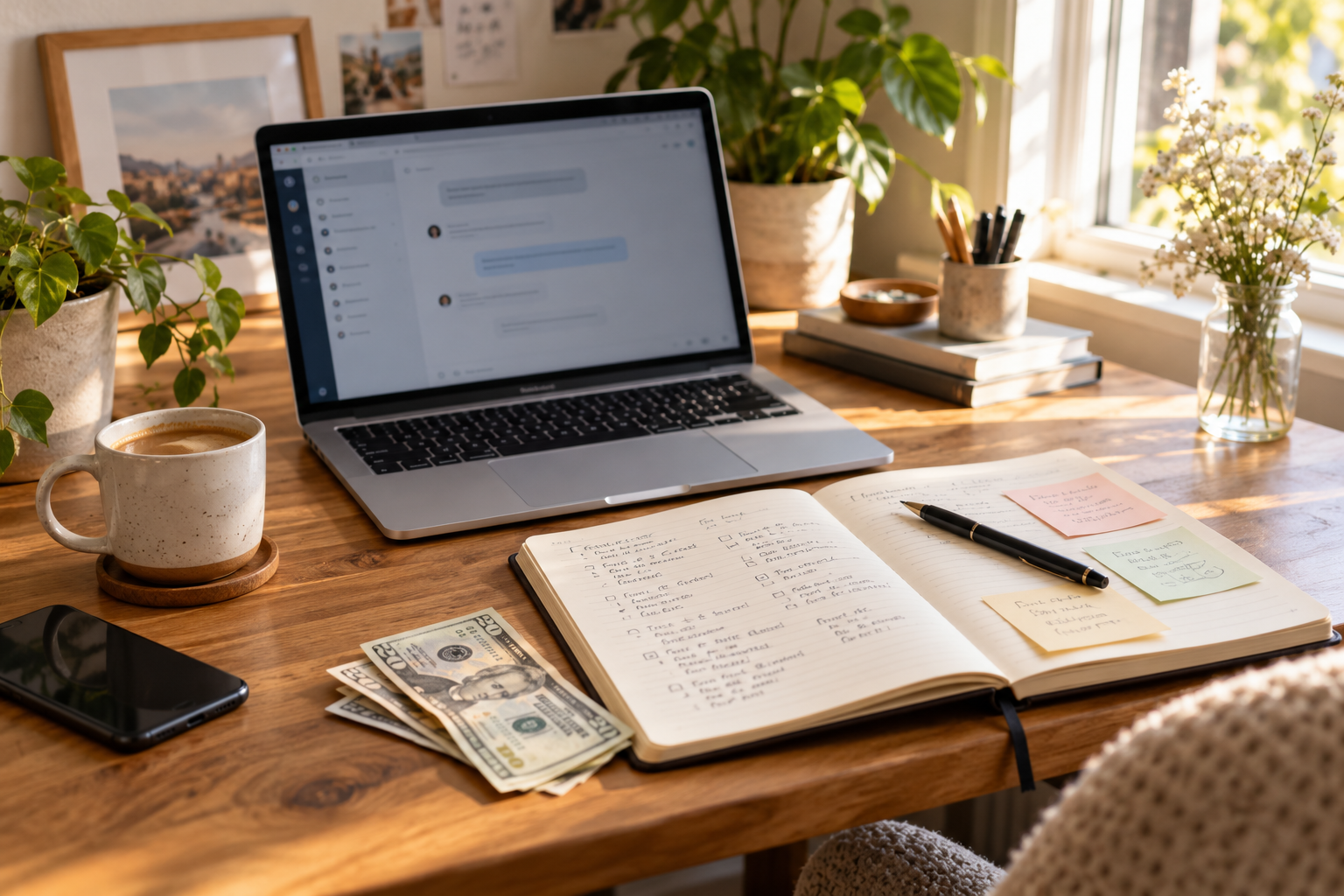 Sunlit Desk, Fresh Freelance Ideas
