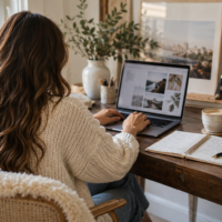 Sunlit desk, fresh freelance start. how to start freelancing without a portfolio
