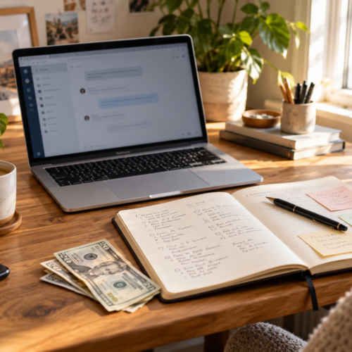 Sunlit Desk, Fresh Freelance Ideas